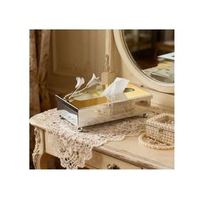 Porte-mouchoirs carré noir mat martelé, décoratif, pour salle de bain, hôtel et restaurant - Product Image 3