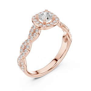 14K Yellow Gold <b>Round</b> Lab-Grown Diamond Office Wear Ring for Women | New Grown Diamond - Product Image 6