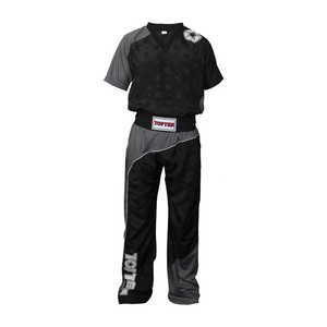 Vêtements de combat de boxe thaïlandaise personnalisés à séchage rapide, imprimés par sublimation, 100 % polyester, pour arts martiaux, OEM ODM, vente en gros - Product Image 1