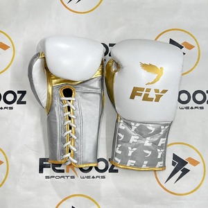 Gants de boxe professionnels à lacets pour entraînement sur sac de frappe, sparring, fitness, exercices de gym et entraînement en arts martiaux. - Product Image 1