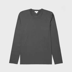 เสื้อยืดคอตตอนแห้งเร็ว แขนยาว ผู้ชาย สีพื้น แบบเรียบง่าย สั่งทำได้ คอกลม เสื้อยืดฤดูร้อน ขายส่ง - Product Image 3