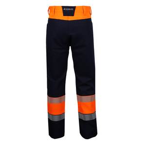 กางเกงช่าง OEM Hi Vis แบบสะท้อนแสง น้ำหนัก 13.75 ออนซ์ กางเกงยีนส์เดนิมหนา เอวกลาง ทรงจ็อกเกอร์ ไซส์ใหญ่ ป้องกันไฟฟ้าสถิตย์ มองเห็นได้ชัดเจน สำหรับผู้ชาย - Product Image 5