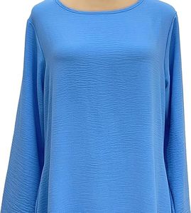 Women Modest Abaya Long Sleeve Round Neck Floor Length Solid Color <b>Loose</b> Fit Daily Wear Middle East Style Lightweight <b>Dress</b> - Product Image 2