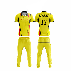 Camiseta y Pantalón de Cricket Personalizados con Estampado de Bandera por Sublimación, Uniforme de Equipo de Manga Corta para Hombre - Product Image 1