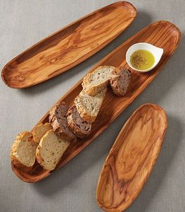 Bandeja rectangular de madera de mango natural, elegante plato para servir comida, té, café, bocadillos, perfecto para la mesa de comedor moderna. - Product Image 4