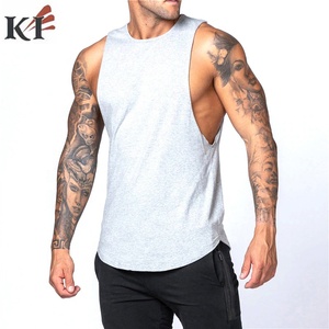 Factory Direct Sales Men's High Quality Breathable Knitted Casual Gym Tank Top 100% Cotton - Product Image 5