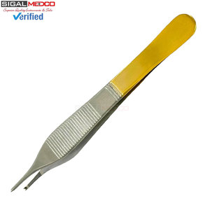 Pinzas Adson con Punta de Carburo de Tungsteno de 4.75 Pulgadas, 1x2 Dientes, Pinzas Adson Marrones para Tejido, Pinzas Adson para Aplicación de Apósitos, Instrumento Quirúrgico - Product Image 6