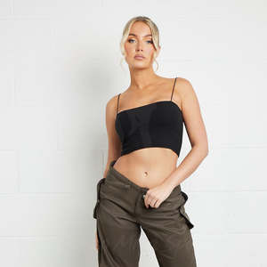 Pantalones Cargo de Cintura Elástica para Mujer, Pantalones Casuales de Corte Holgado, Estilo Urbano - Product Image 4