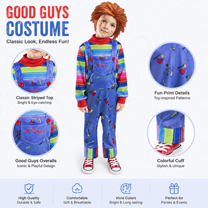 Costume da Bambola <span class=keywords><strong>Horror</strong></span> per Bambini Baige, Travestimento Spaventoso per <span class=keywords><strong>Halloween</strong></span> e Spettacoli Teatrali - Product Image 4