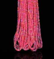 Perles d'opale éthiopienne rose naturelle de qualité supérieure, forme rondelle, 3mm-6mm, pierres précieuses en pierre de soleil, pierres précieuses en vrac, prix de gros disponible.