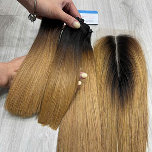 raw hair vendor bone straight weft hair raw hair bundle double drawn color vietnamese human hair - Product Image 2