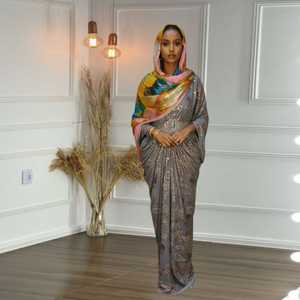 Nueva Colección de Tela para Vestidos de Novia de Alta Calidad con Diseño Floral Intrincado, Estilo Somalí Jacquard con Cuentas Fransawi - Product Image 5