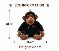 Peluche singe mignonne, super douce, en tissu Velboa, coussin animal en peluche, cadeau d'anniversaire pour enfants, broderie personnalisée du logo OEM, couette