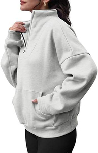 Service OEM en gros – Nouveaux sweats à capuche demi-zippés de qualité supérieure pour femmes, en coton et polyester, pour l'hiver et les loisirs - Product Image 6