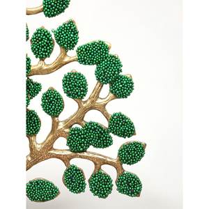 Árbol de la vida de latón pequeño de 6 pulgadas hecho a mano, artículo de decoración de mesa de trabajo con incrustaciones intrincadas - Product Image 1
