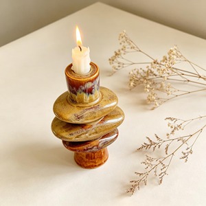 Designer Wooden Mirror Polished <b>Candle</b> Stand Modern Decorative <b>Candle</b> Holder Perfect For Home Interior Party Setup And Events - Product Image 5