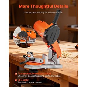 Affilacatene Elettrico Professionale da Banco 85W 5000RPM con 2 Mole Abrasive - Product Image 6