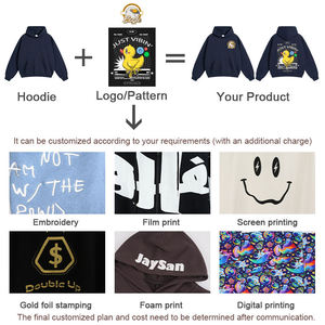 เสื้อฮู้ดปักลายสำหรับผู้ชาย ผ้าฝ้ายฟลีซ เสื้อฮู้ดออร์แกนิค เสื้อฮู้ดผู้ชาย เสื้อสเวตเชิ้ตแบบสั่งทำ เสื้อฮู้ดผู้ชายแบบสวมหัว - Product Image 4