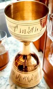 Medidor de latón puro de 30 y 60 ml, jigger de vidrio para cócteles, vaso medidor de metal, herramienta para medir onzas, jigger para bar, mezclador de cócteles. - Product Image 5