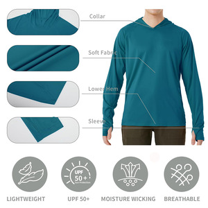 Sudadera de pesca transpirable para hombre, de algodón y poliéster, para actividades al aire libre. - Product Image 4