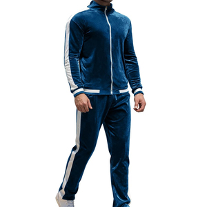 <b>Men's</b> <b>Velour</b> 100% Cotton Waterproof <b>Tracksuit</b> 2 Piece Set Jogging Sweatsuits Outfits Winter Warm Clothes Velvet Hooded Suit - Product Image 5