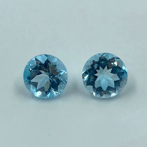 Topacio Azul Cielo Natural de 8 mm y 4.49 Quilates, Corte Redondo, Piedra Suelta para Joyería - Product Image 1