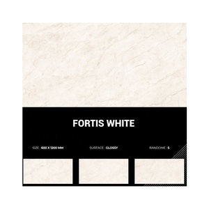 Azulejos de Porcelana Cerámica Esmaltada Pulida Blanca Irrompible de Gran Tamaño 600x1200 60x120 para Sala de Estar - Product Image 2