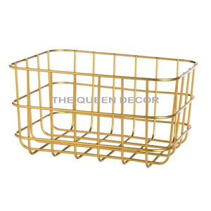 Elegant Look Organization Decorative Iron Metal Black Color Storage <b>Basket</b> & Wood <b>Lid</b> Use Vegetable Fruit Kitchenware Farmhouse - Product Image 6