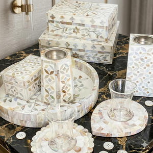 Mother of pearl Wood with Mother of Pearl Best for <b>Eid</b> <b>Gifts</b> 2025 Oman Kuwait UAE Qatar - Product Image 1