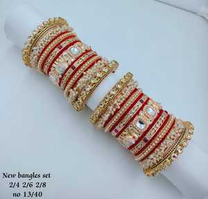 PADMAWATI BANGLES PRIVATE LIMITED High Quality Brass Gold Plated Bezel Setting Multi Color Indian Traditional Ethnic Wedding - Product Image 4