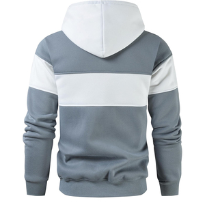 Sweat à capuche décontracté pour homme, coupe classique, en molleton, pour l'hiver, 100% coton respirant, avec poche, noir, rouge, gris, design personnalisé, 300g - Product Image 5