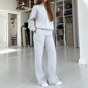 Ensemble de survêtement décontracté pour femme, coupe ample, pull et pantalon de survêtement, tenue deux pièces, vêtements de détente, ensemble sportif pour le fitness - Product Image 3