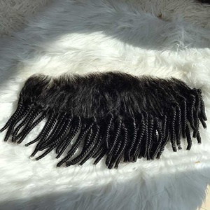 Vente en gros Extensions de cheveux humains naturels bruts Kinky Curly Transparent pour Lace Frontal Hair Kinky Curly Frontal Extensions de cheveux - Product Image 2