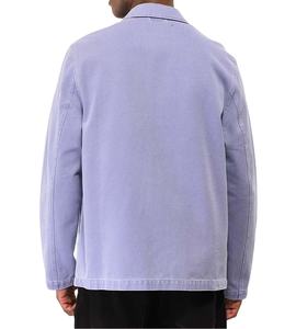 Chaqueta de trabajo orgánica personalizada, resistente, de algodón, con cuello vuelto, camuflaje, lona, con cremallera, para hombre - Product Image 3