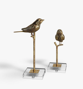 Handmade Brass Birds Sculpture Modern Animal Figurine Floor Decor for Living Room Hotel Bar - Product Image 1