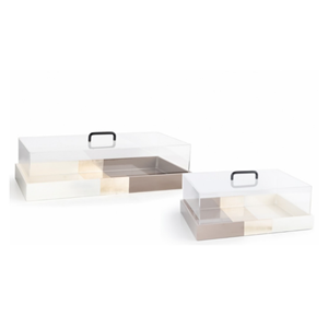 Luxury Ramadan Decoration <b>Trays</b>, Vietnam Lacquer Serving <b>Tray</b> With Acrylic Lid <b>Large</b> Decorative Party <b>Trays</b> for Eid Home Decor - Product Image 5