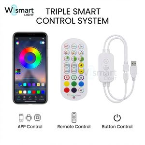 Ruban lumineux <span class=keywords><strong>néon</strong></span> en tissu RGBIC USB 5V DC 360 °   Bande lumineuse intelligente à <span class=keywords><strong>60</strong></span> LED, couleurs changeantes, pour jeux et décoration minimaliste - Product Image 5