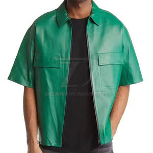 Camisa de cuero para hombre a la moda, corte ajustado, nuevo diseño, elegante, estilo urbano, para uso nocturno y diario. - Product Image 5