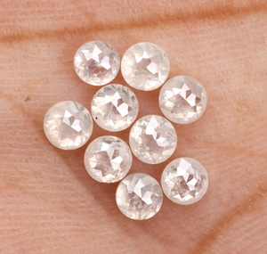 Diamant blanc naturel de 1,10 ct, 2,7 à 2,9 mm, diamant rond taille rose, diamant naturel brut extra-doux pour bague de mariage - Product Image 5