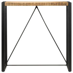 Table de bar en bois de manguier massif naturel avec finition naturelle unique en acier et design élégant - Product Image 2