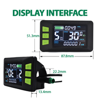 Accessoires de vélo électrique polyvalents-Ordinateur de vélo électrique filaire Compteur de vitesse électronique Compteur kilométrique pour le cyclisme
