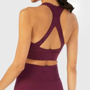 สปอร์ตบราออกกำลังกายแบบแห้งเร็ว ระบายอากาศได้ดี รองรับทรงได้ดีเยี่ยม ผลิตตามสั่ง วัสดุสแปนเด็กซ์/ไนลอนด้านหน้า ปรับขนาดและดีไซน์ได้ตามต้องการ สำหรับผู้หญิง - Product Image 6