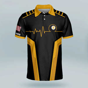 Camiseta con Estampado 3D Personalizada OEM para Jugador de Billar, Camisetas Divertidas para Equipo de Billar para Hombre, Torneo de Billar, Snooker, Polo - Product Image 5