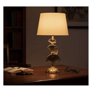 Base de lampe de table en aluminium en forme de feuille de Ginkgo sans abat-jour, lampe de chevet décorative, lampe de couloir, décoration de salon, prix de gros - Product Image 5