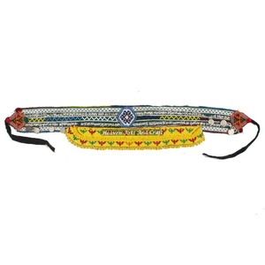 Vintage Belt Belly Dance Bead Afghani Traditional Waist Belt Kuchi Tribal BB071A <b>Old</b> Banjara Real Vintage Handmade Beaded Belts - Product Image 1
