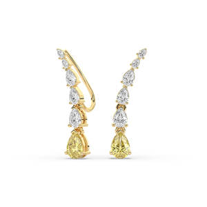 Boucles d'oreilles clous en diamant de laboratoire 2,70 carats, or massif 14 carats, certifiées IGI, pour femme, légères, durables, bijoux de luxe pour soirée - Product Image 2