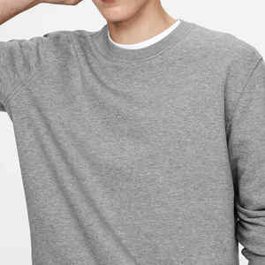 Sudadera Oversize de Algodón Mezclado de Alto Gramaje con Cuello Redondo, Estilo Urbano de Alta Calidad para Hombre, con Estampado Sólido y Forro Polar para Invierno - Product Image 5