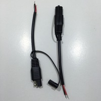 SPT-2 18AWG 300V Kabel Konduktor Tembaga Hitam Rakitan Kabel Trail Panjang 1830mm 2-inti 2P SAE Plug Penutup Debu Peralatan Rumah Tangga