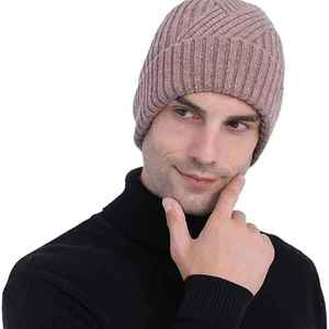 Plain Streetwear Black <b>Slouch</b> Knit <b>Hats</b> Sport Custom Labels <b>Beanie</b> - Product Image 3