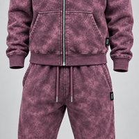 Ensemble de survêtement décontracté pour homme en coton, avec sweat à capuche et pantalon long, effet dégradé, taille élastique, coupe classique